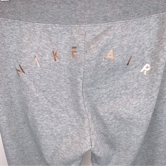 Nike Air Rose Gold Logo Heather  Grey Jogger Sportswear Pants Ladies' sz S - Picture 5 of 9